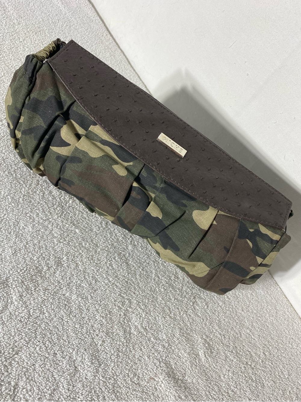 Miche Retired Stefanie Green Camo Faux Leather Magnetic Purse Shell Cover Only